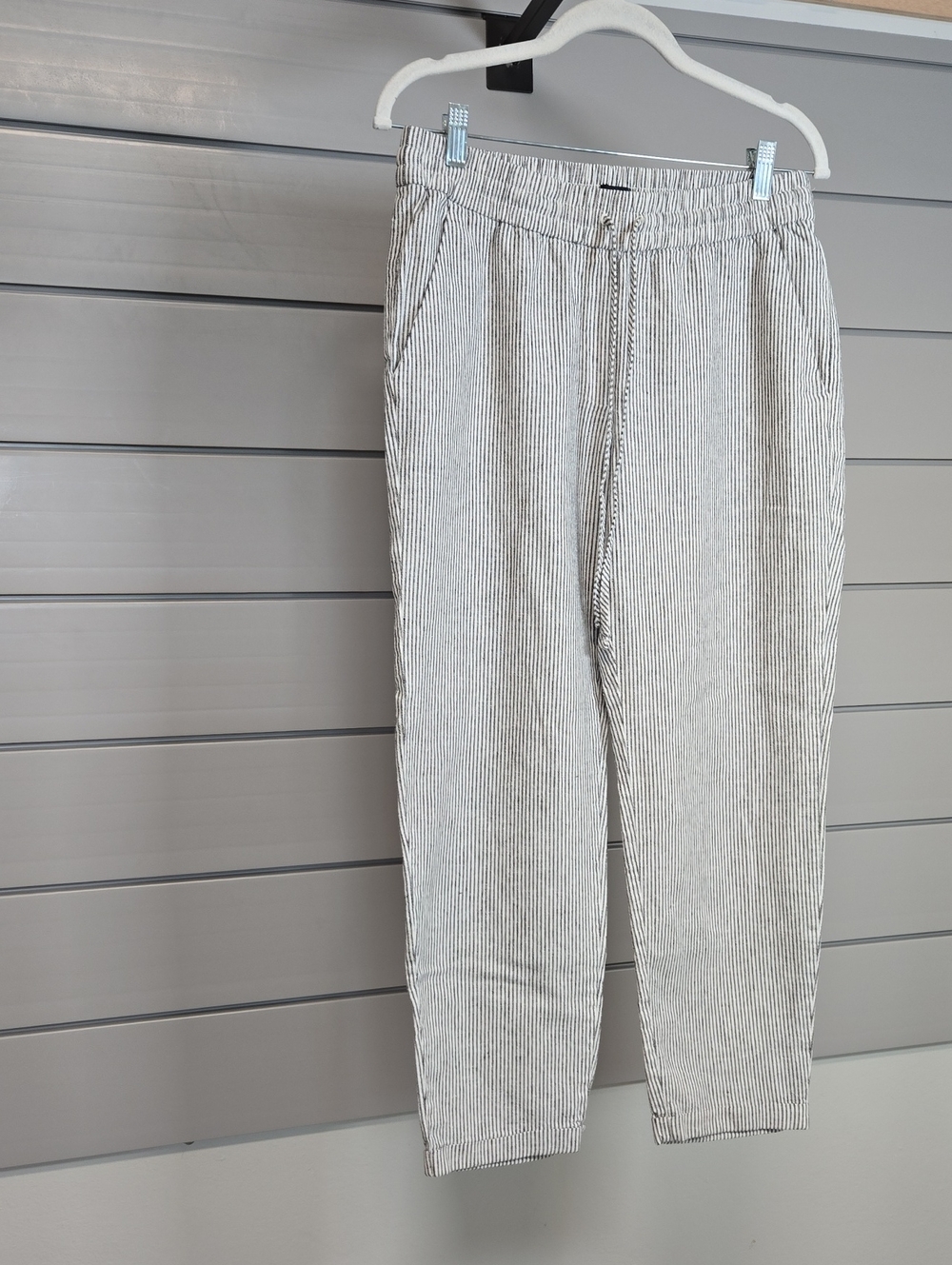 J.Crew Striped Linen-cotton Blend Drawstring Ankle Pull-on Pants